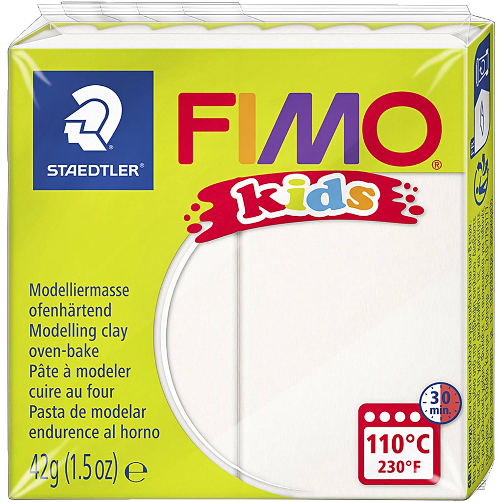 Fimo Kids Mighting Clay White, 42gr