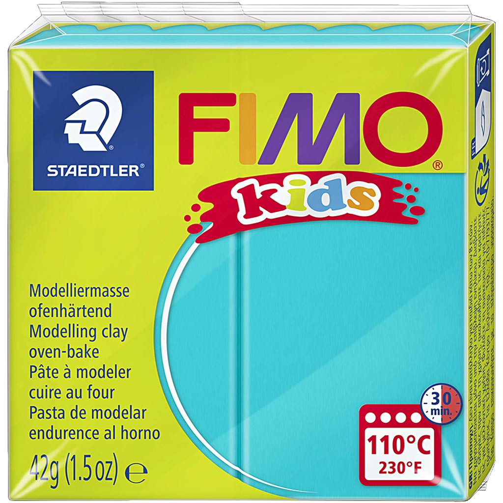 Fimo Kids Gléasadh Klei Turquoise, 42gr