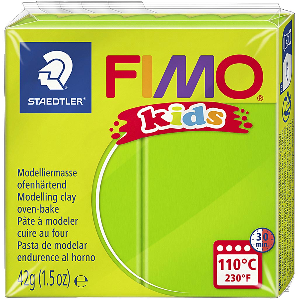 FIMO Kids монтира глина светло зелено, 42gr