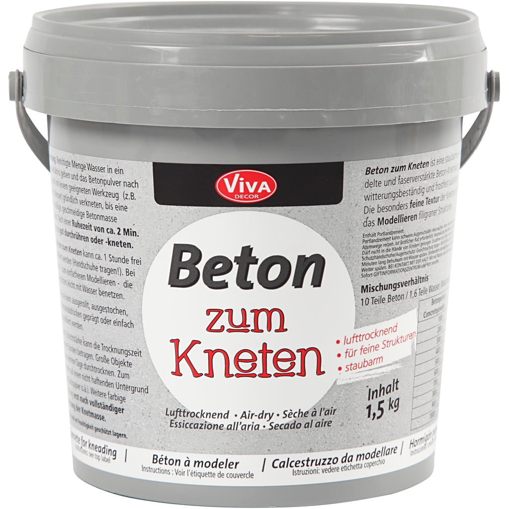 Viva decor kneaded concrete, gray, 1500 gr 1 box