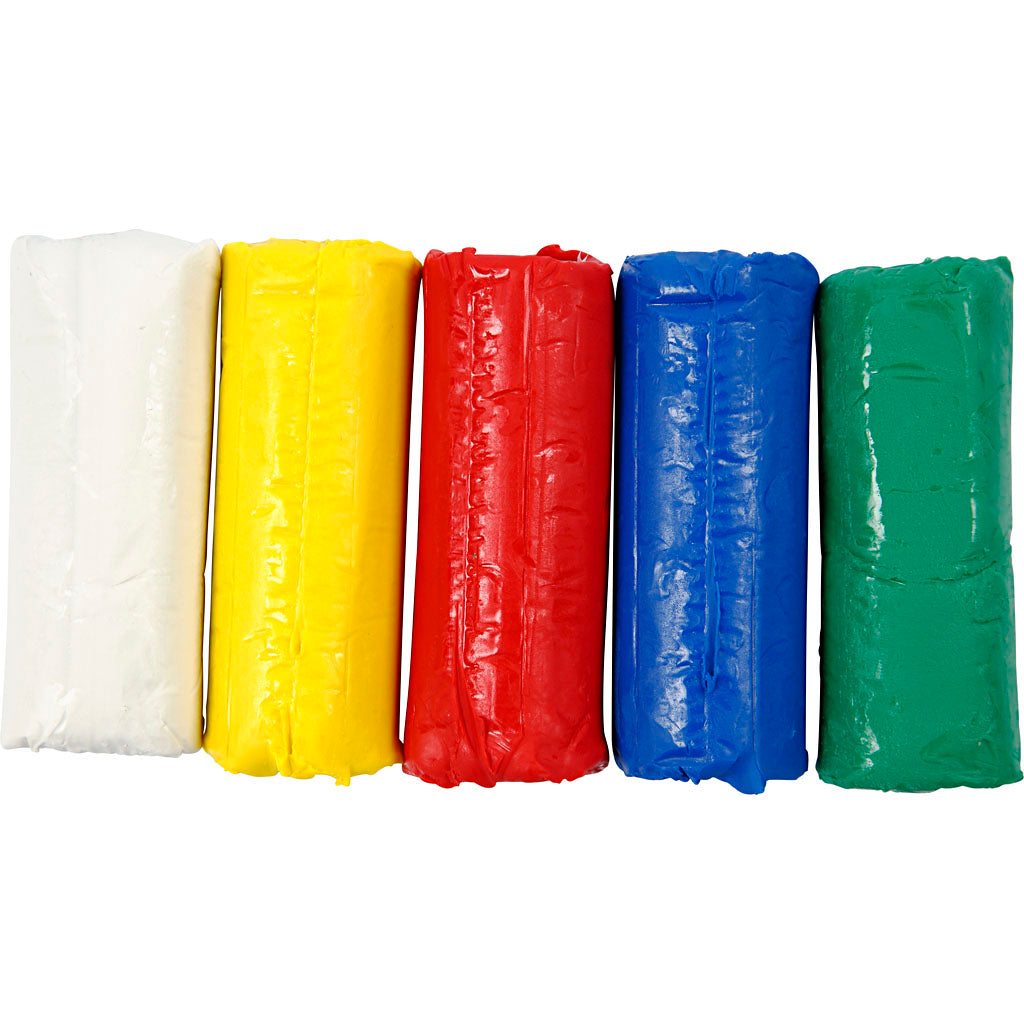 Creativ company boetseerklei, h: 9,5 cm, diverse kleuren, 5x80 gr 1 doos