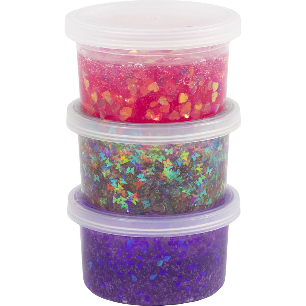 Creativ company sequin clay, paars roze harmonie, 3x60 gr 1 doos