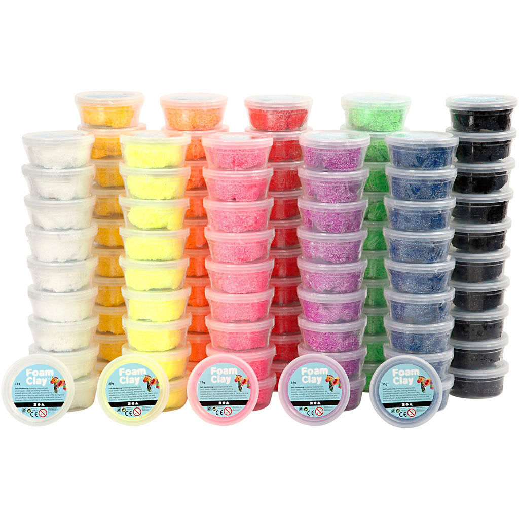 Foam clay®, various colours, 10x10 box 1 box