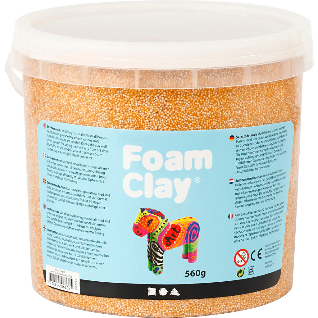 Foam clay - metallic gold, 560gr.