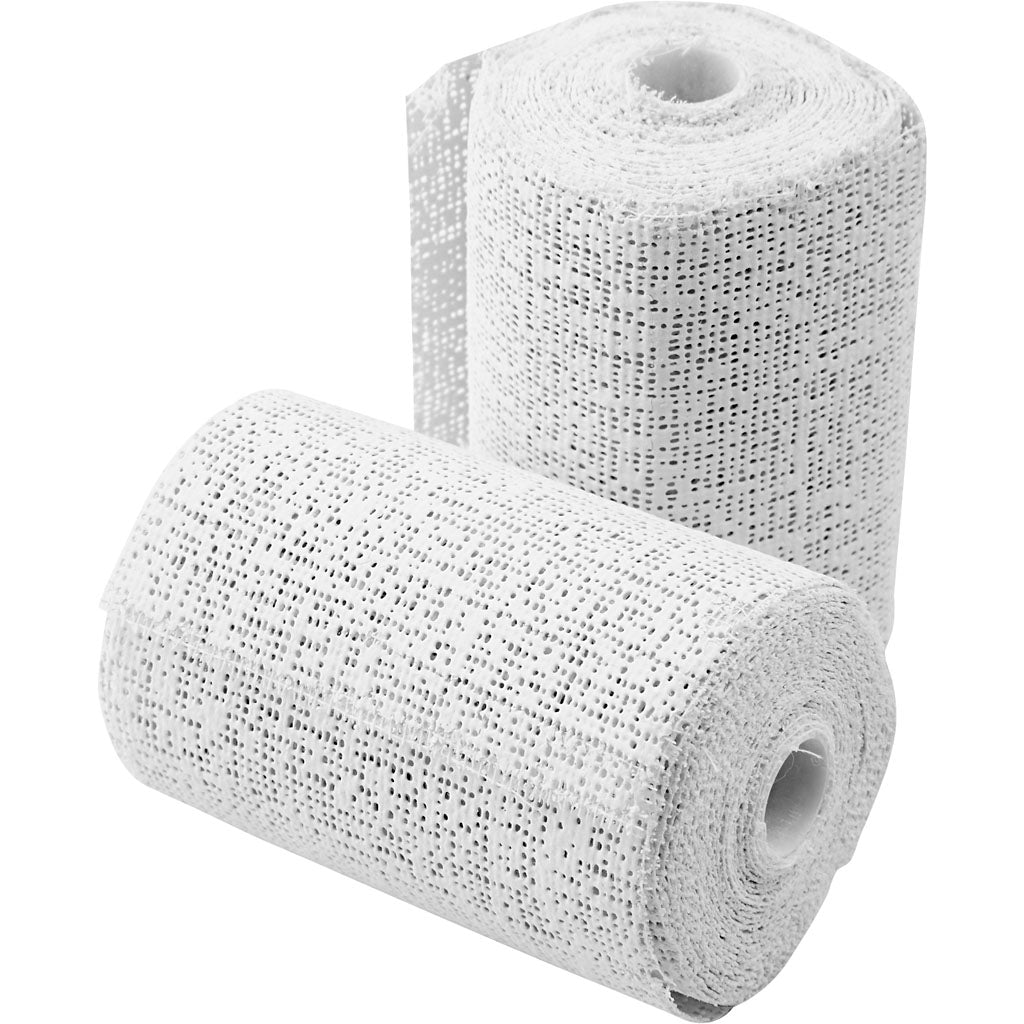 Creativ company gauze plaster, l: 2.7 m, w: 7.5 cm, white, 2 rolls 1 box