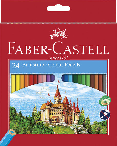Faber Castell FC-120124 Kolorowe ołówki Eco w kartonowym groszach 24st.
