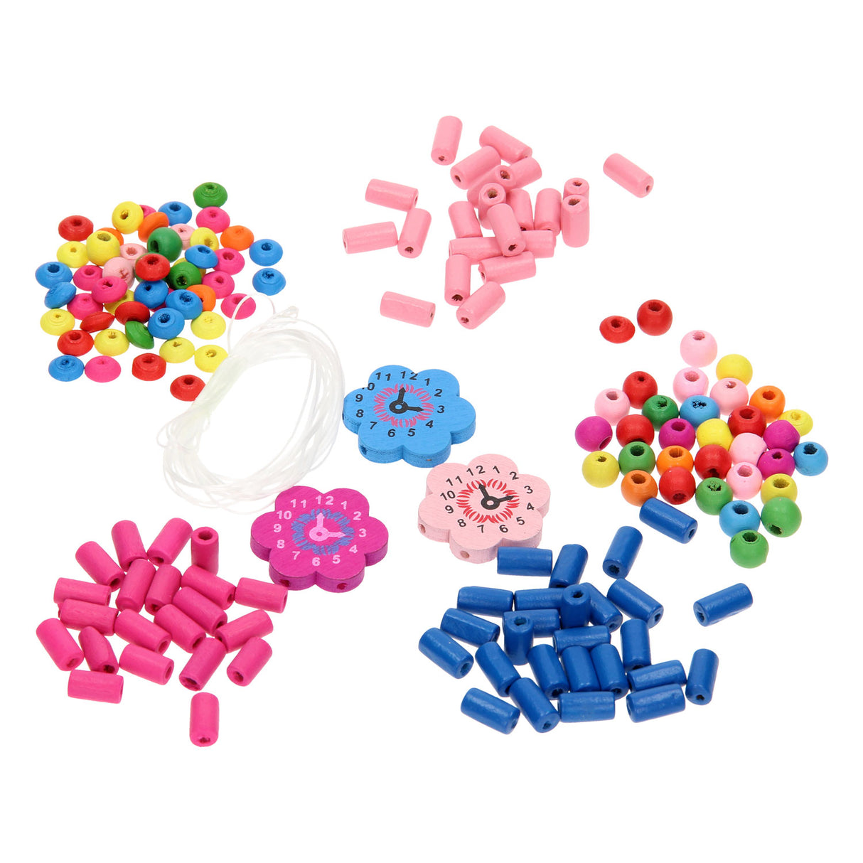 Gör din egen klocka med träpärlor