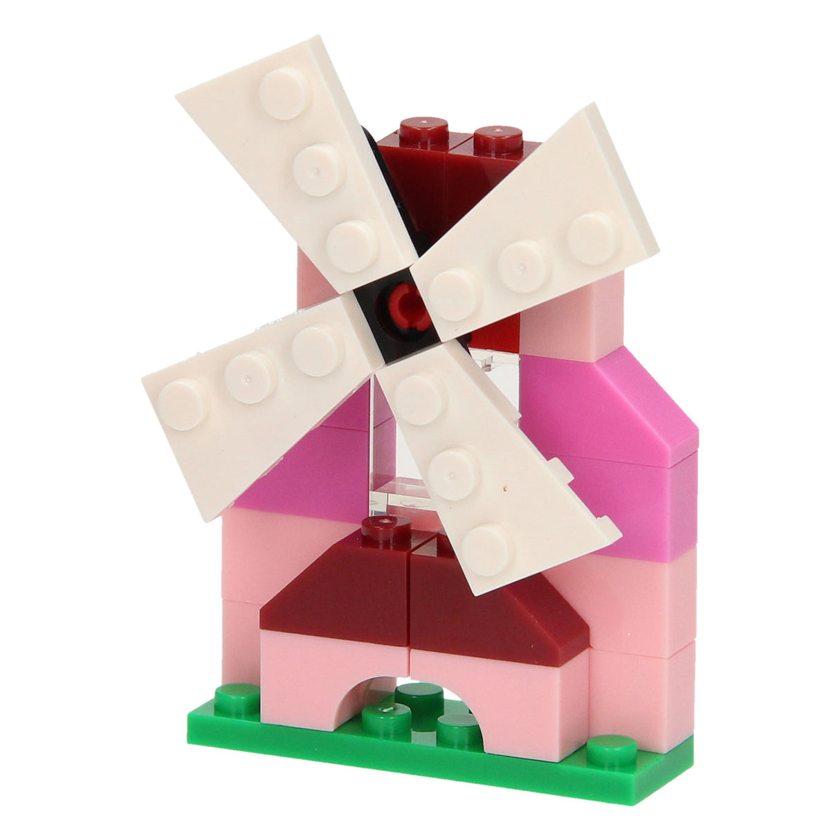 Building Blocks 3in1 Pink - Windmill, Crab, Racing Car, 61dlg.
