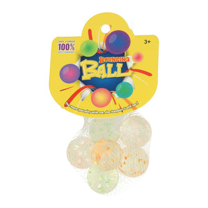 Palline rimbalzanti trasparenti maculate, 6 pz