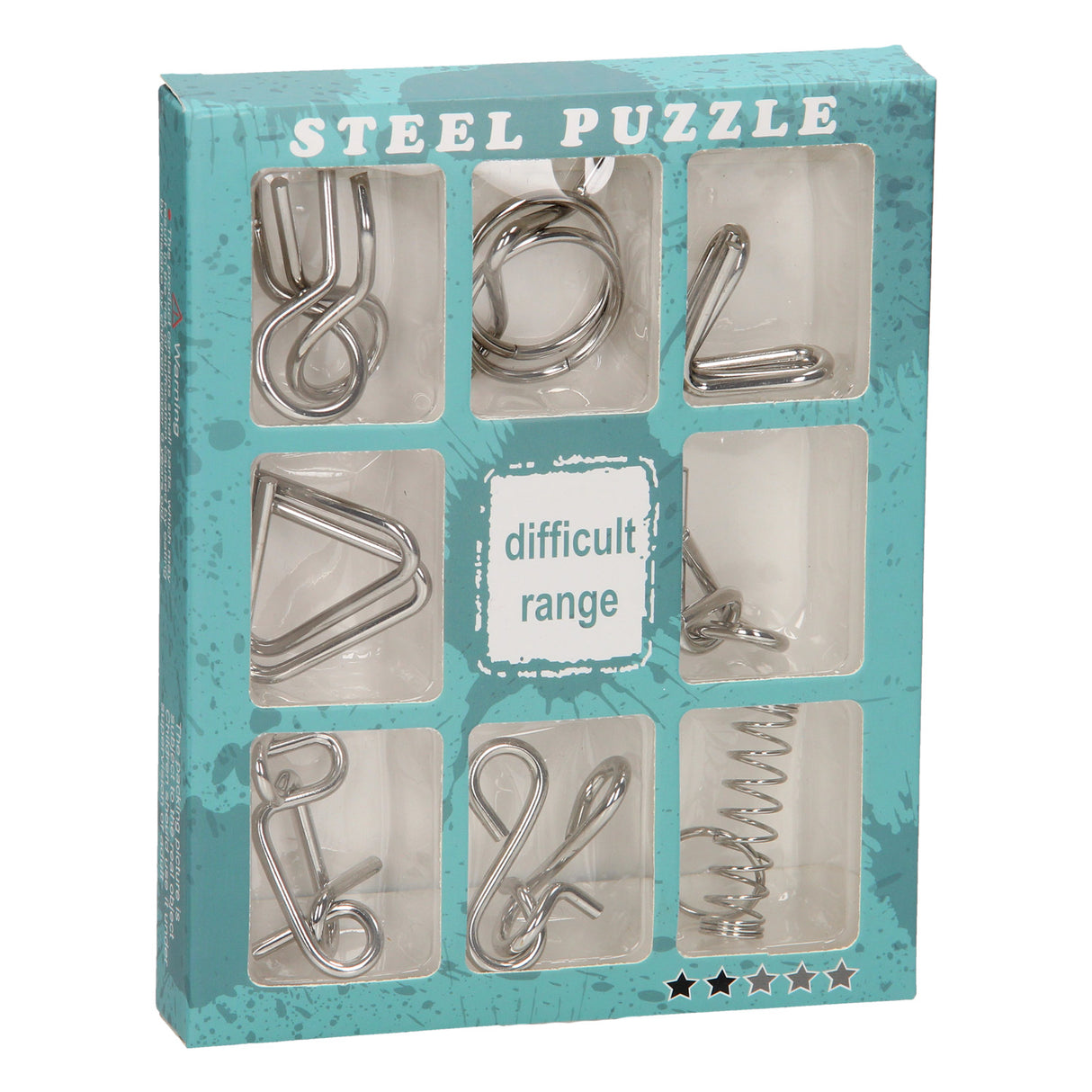 Metalen breinpuzzels, 9st. **