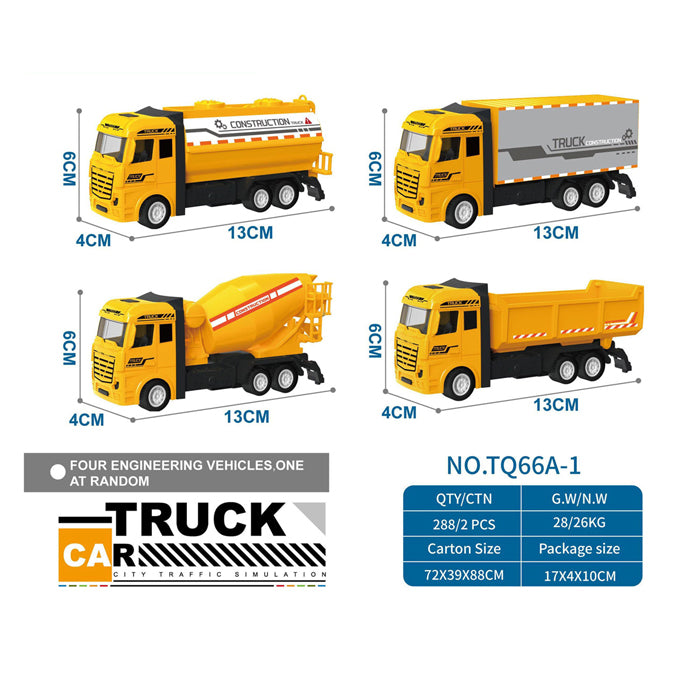 Work vehicle truck yellow