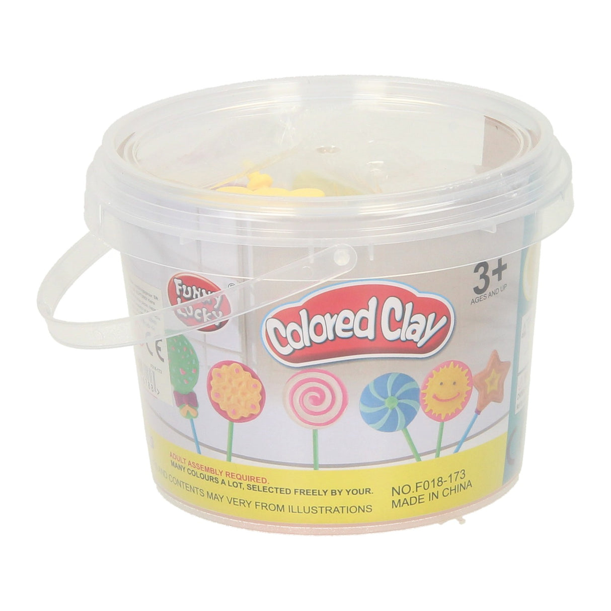 Clay set in storage box for making lollipops - 6 colours of clay