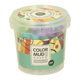 Clay set in barrel - 18 colors of clay - 28 pieces.