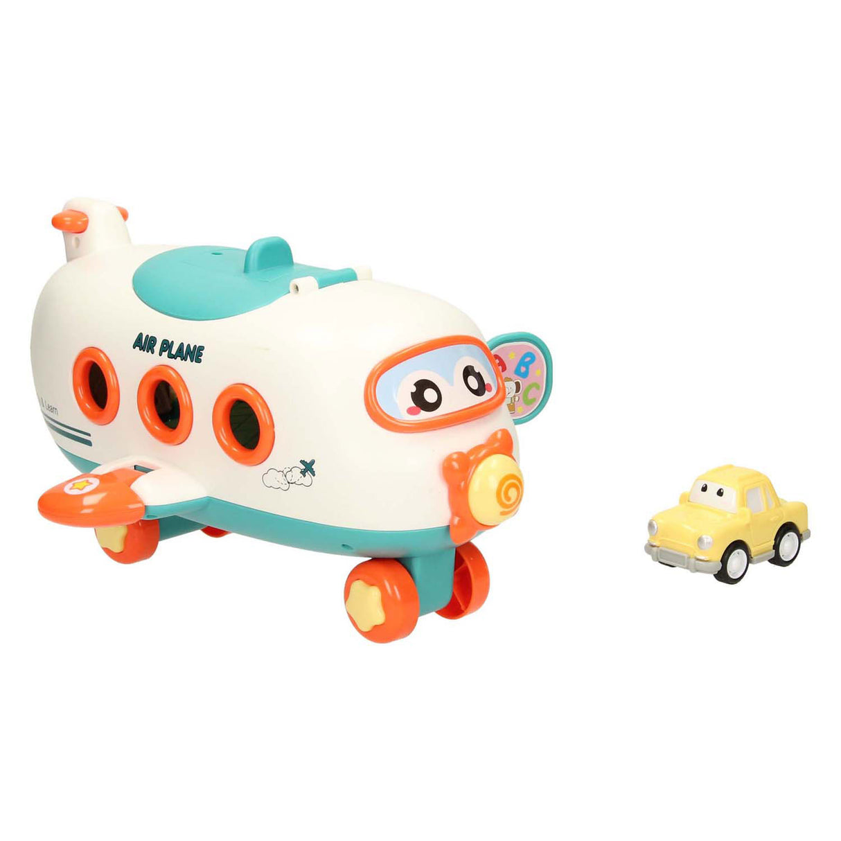 Passenger airplane playset with vehicles