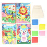Mosaic collage wild animals craft set