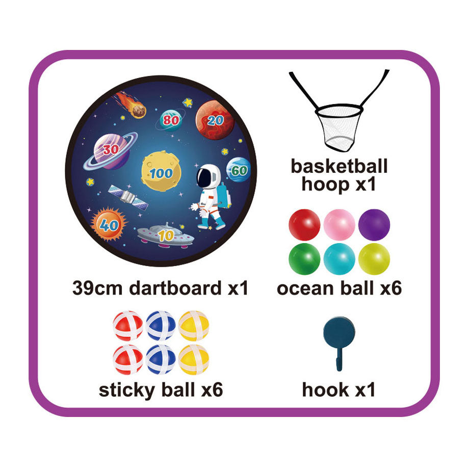 Velcro dart set space travel