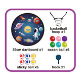 Velcro dart set space travel