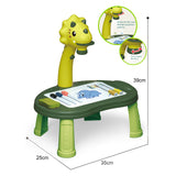 Drawing projection table dino, 34 pcs.