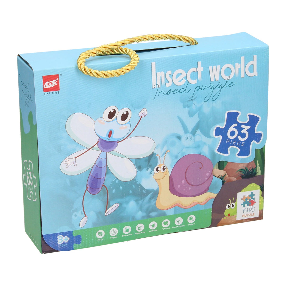 HUNN Puzzzle insekt World, 63RS.