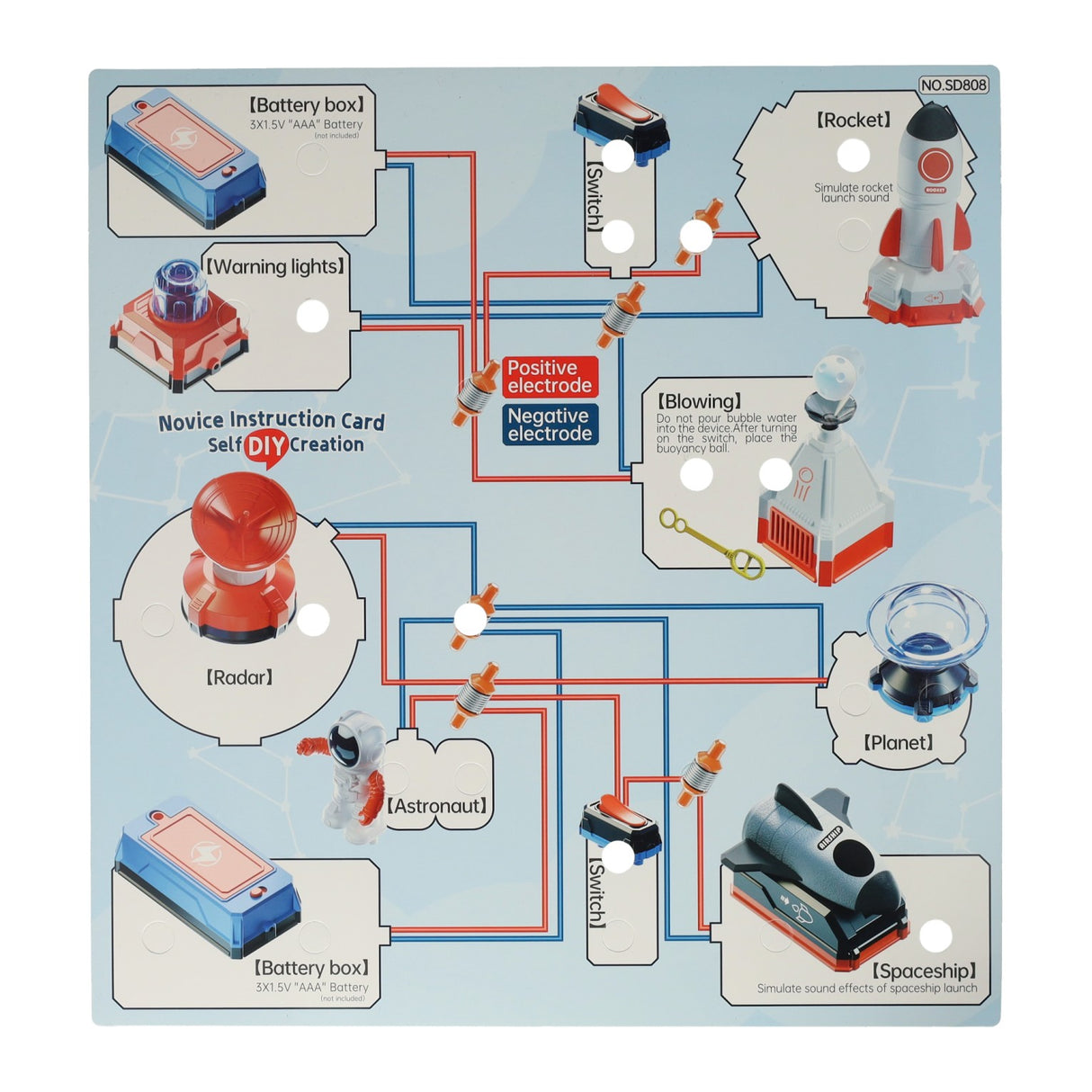 Science electronics electrical construction set space