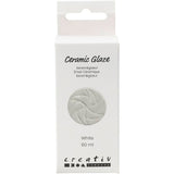 Creativ company keramiek glazuur, 984-1101 °c, dekkend, white, 60 ml 1 fles