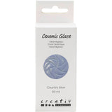 Creativ company keramiek glazuur, 984-1101 °c, dekkend, country blue, 60 ml 1 fles