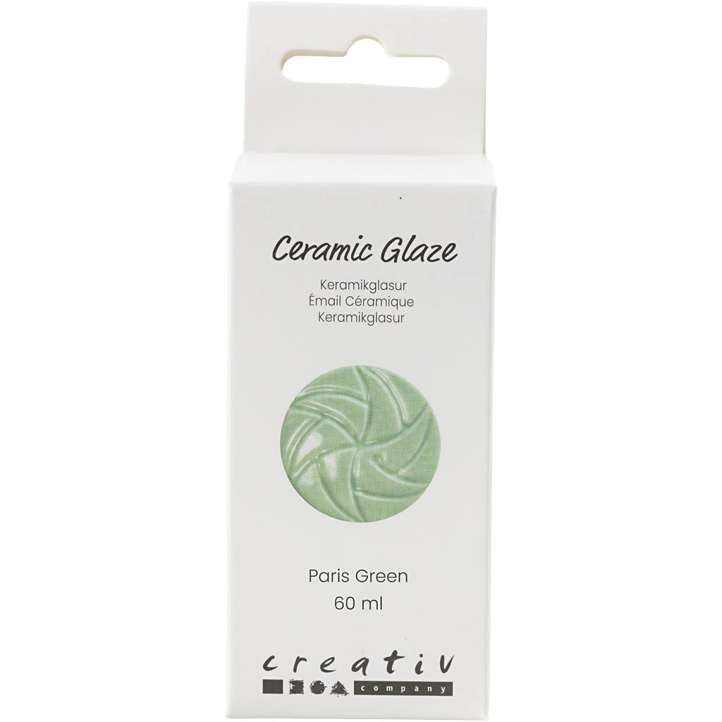 Creativ company keramiek glazuur, 984-1101 °c, dekkend, paris green, 60 ml 1 fles