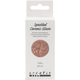 Creativ company gespikkeld keramiekglazuur, 999-1060 °c, dekkend, pinky, 60 ml 1 fles