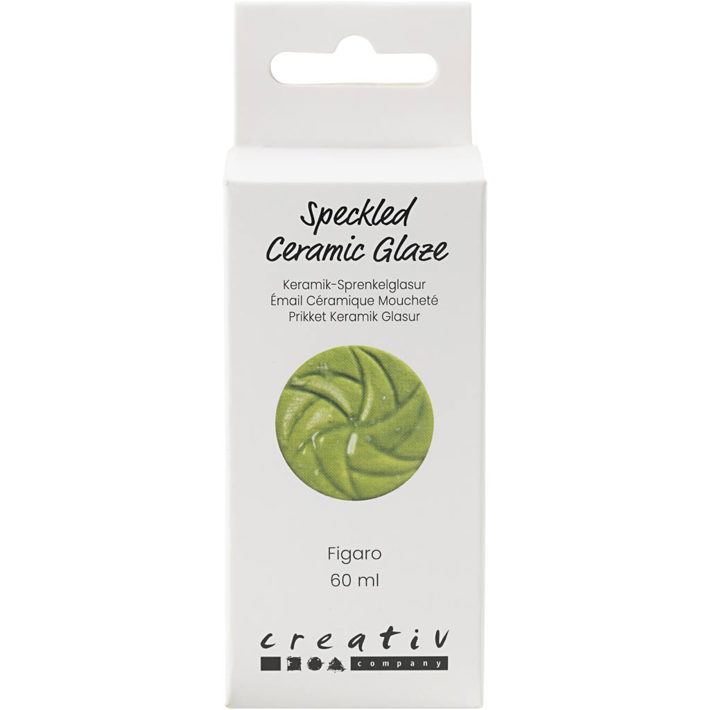 Creativ company gespikkeld keramiekglazuur, 999-1060 °c, dekkend, figaro, 60 ml 1 fles