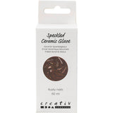 Creativ company gespikkeld keramiekglazuur, 999-1060 °c, dekkend, rusty nails, 60 ml 1 fles