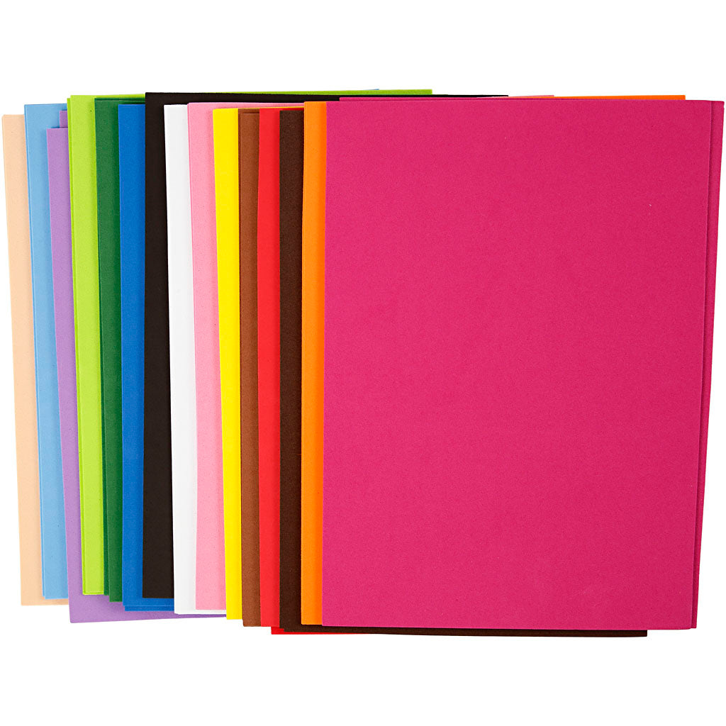 Folhas de espuma EVA Creative Company cor A4, 30 folhas