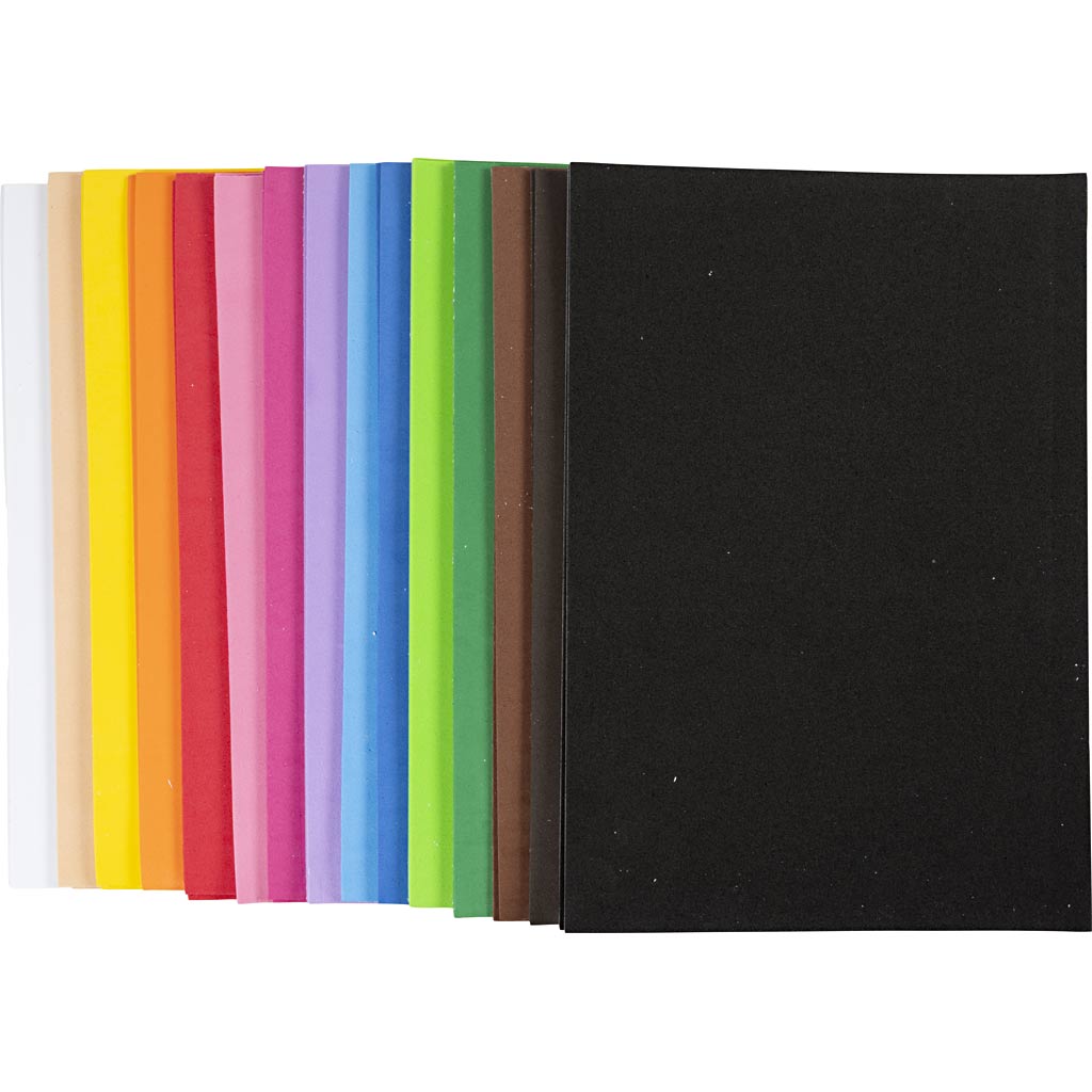 Folhas de espuma EVA Creative Company A4 Authesive, 30 folhas