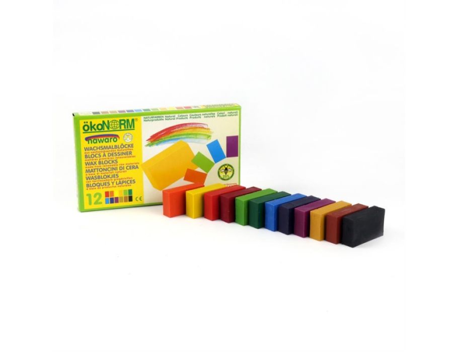 Ökonorm crayon blocks nawaro - color set - 12 pieces