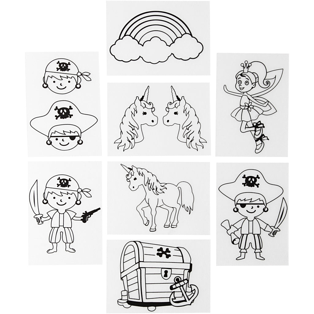 Creativ company shrink foil sheets with motifs, sheet 10.5x14.5 cm, thickness 0.3 mm, 36 sheets 1 box