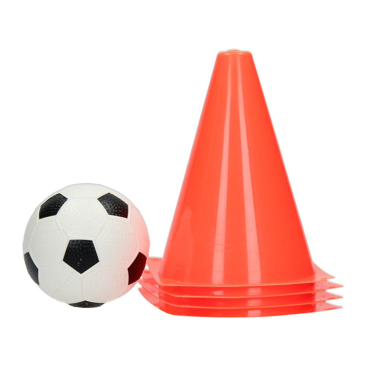 Football training set with pylons