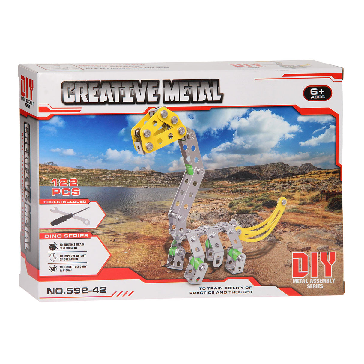 Bauset Metal Dino, 122 Stéck.