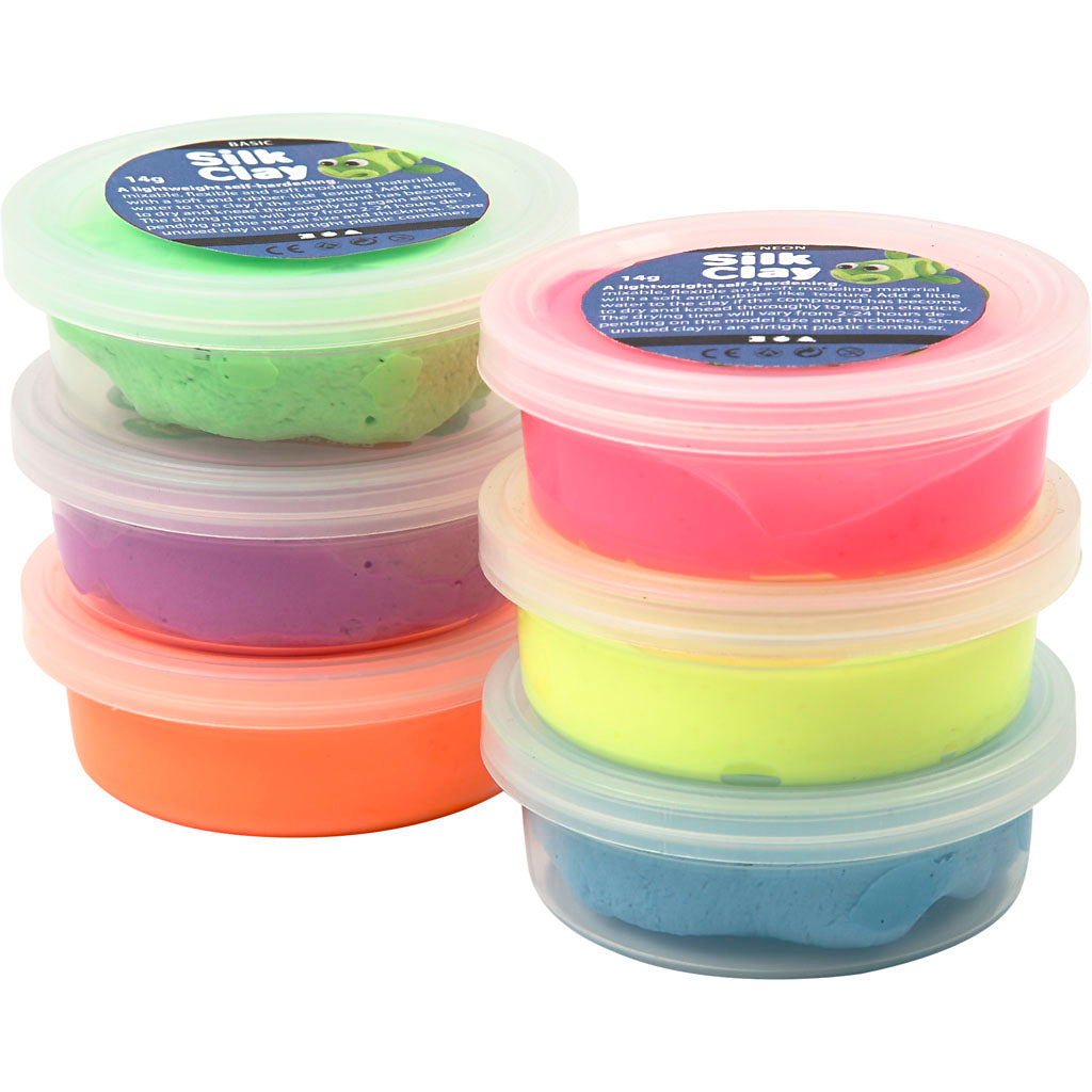 Silk Clay Neon colors, 6x14gr.