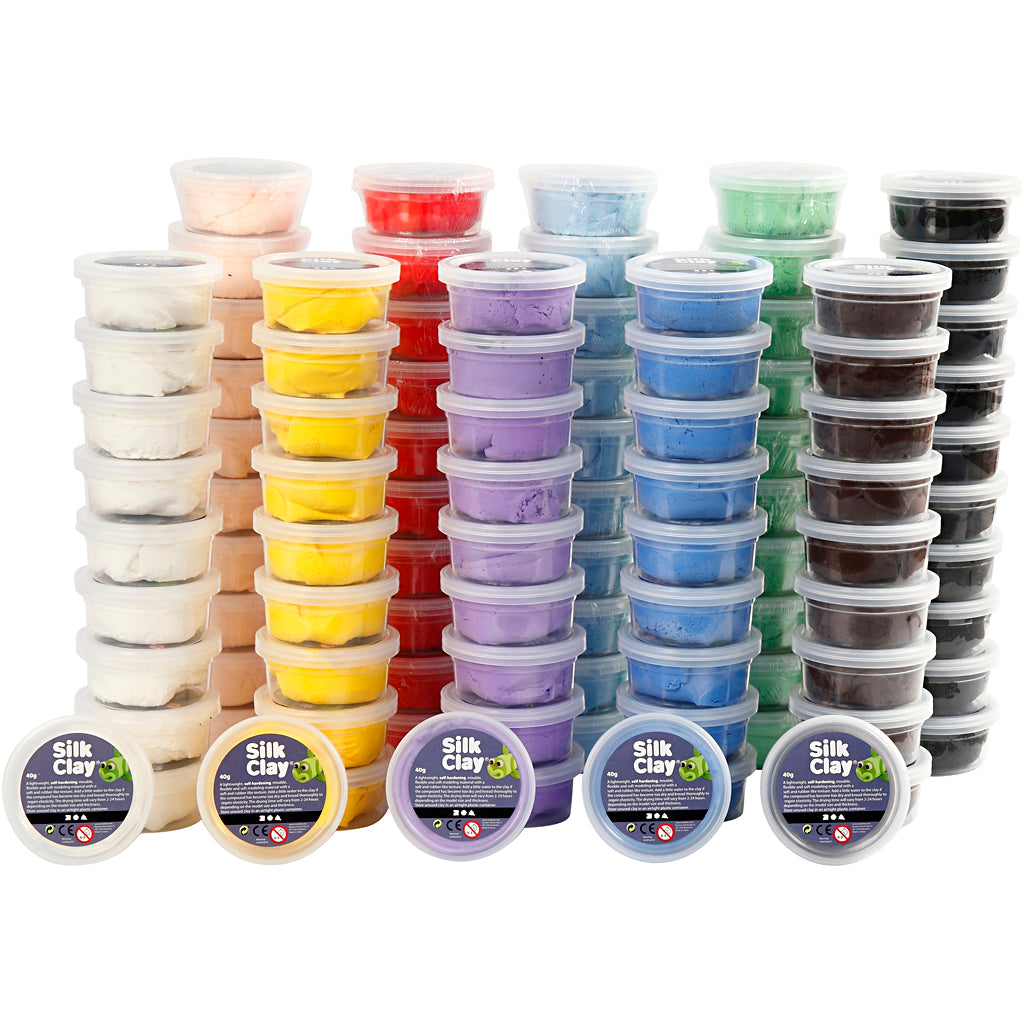 Silk clay ®, various colours, 10 boxes 1 box