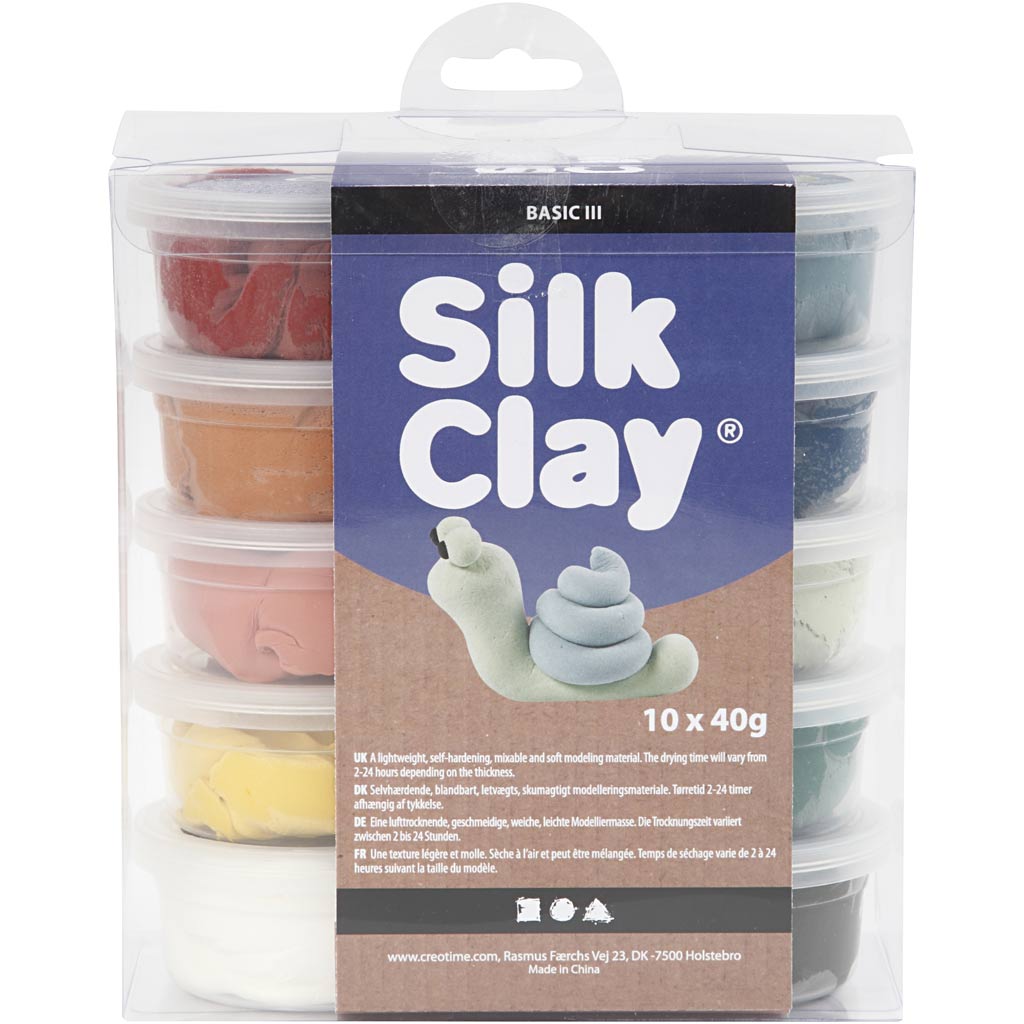 Creativ company silk clay, pastel colors, 10 pcs.