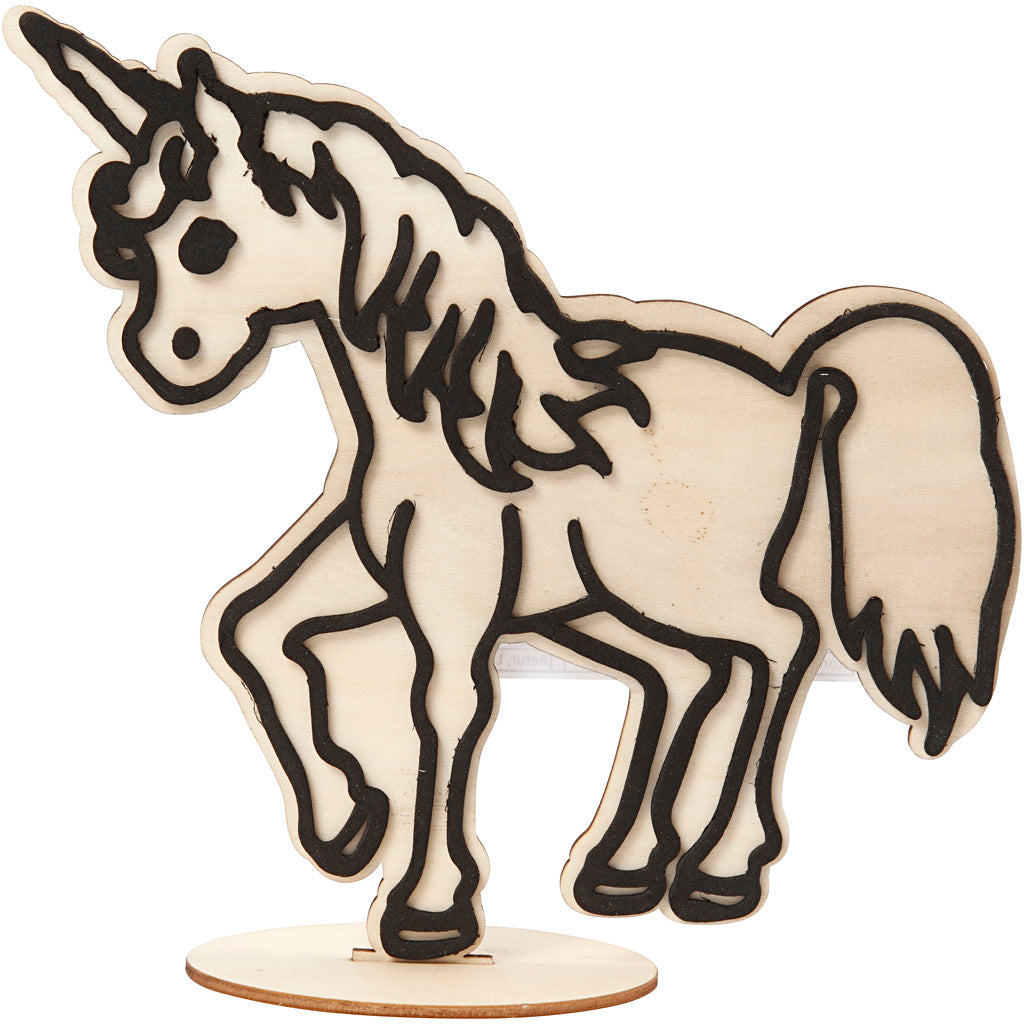Creativ company figure to decorate, unicorn, h: 19 cm, 1 piece