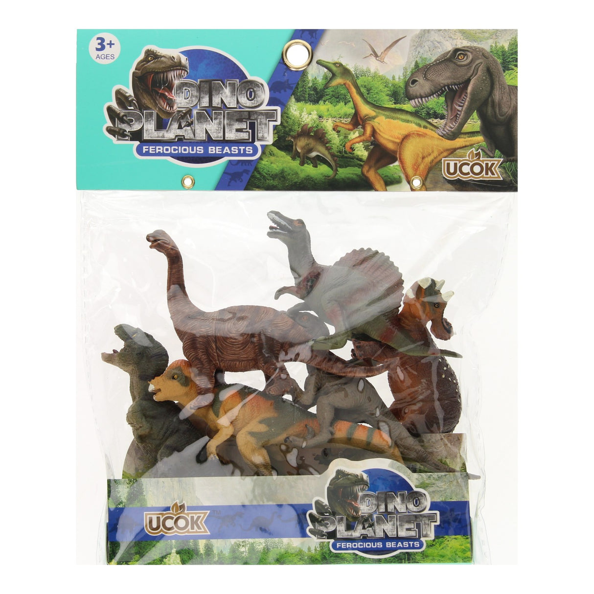Dinosaurus luxury play set, 6st.