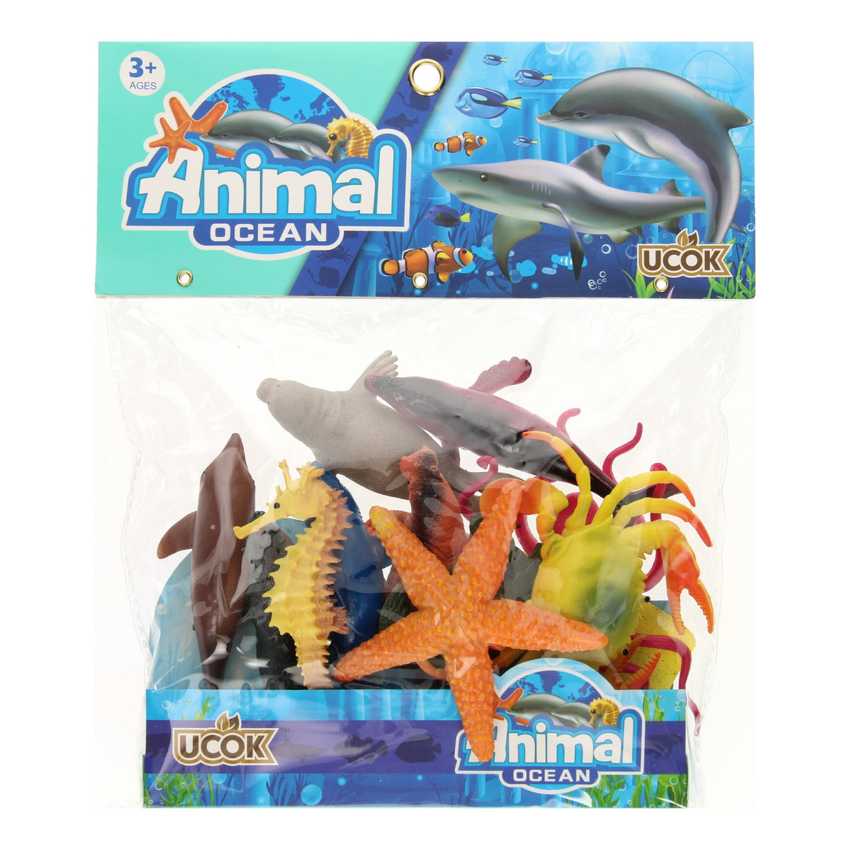 Underwater world playing figures, 12st.