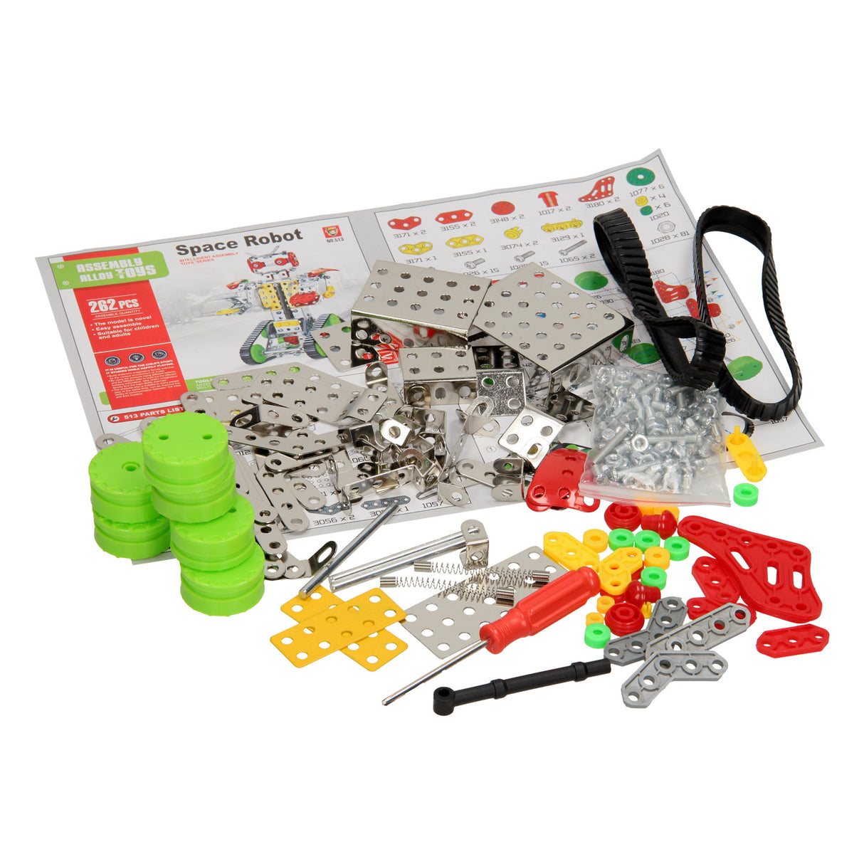 Construction set metal robot, 262dlg.