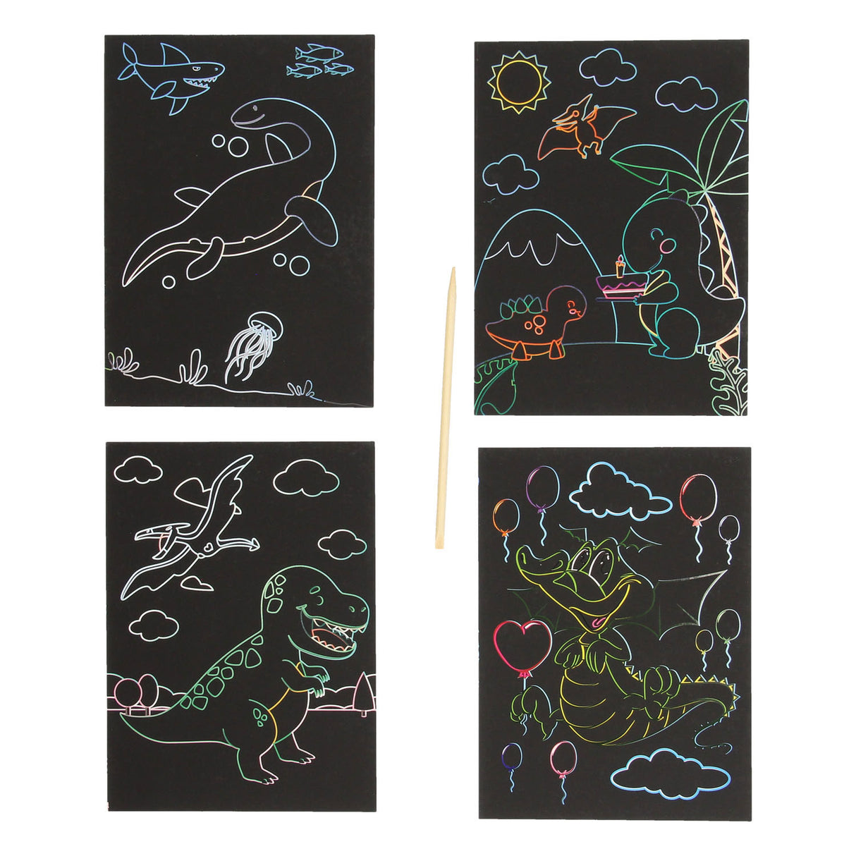 Scratch cards Dinos