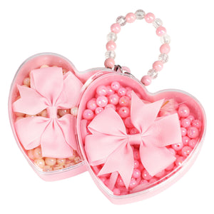 Conjunto de cuentas corazón de 2 capas