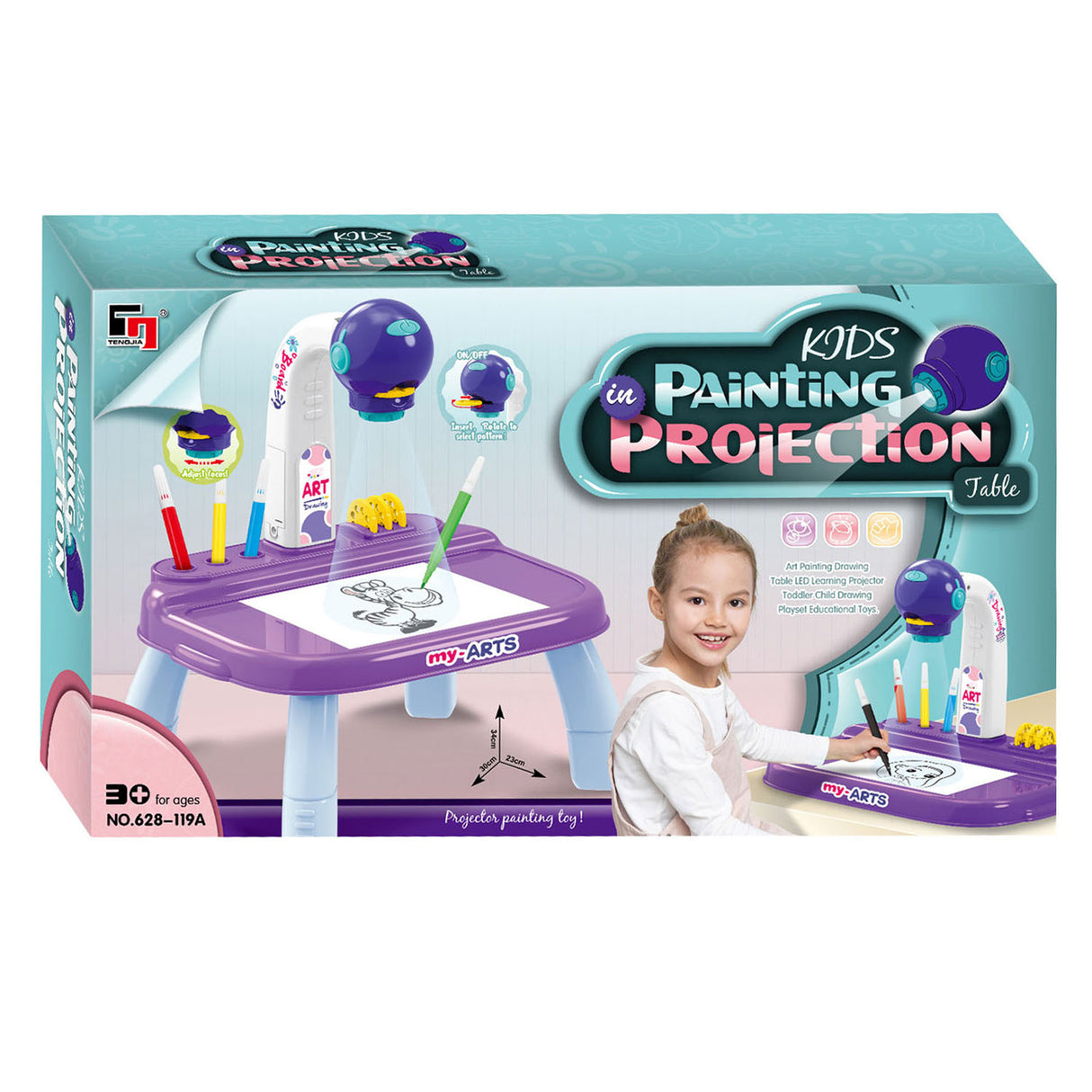 Drawing Projection Table Purple