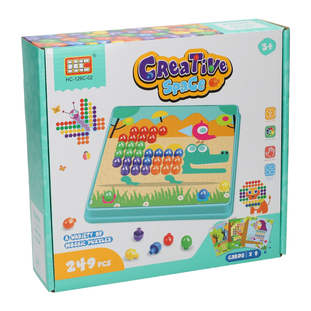 Insert mosaïque bleu, 249 pcs. (8 cartes)