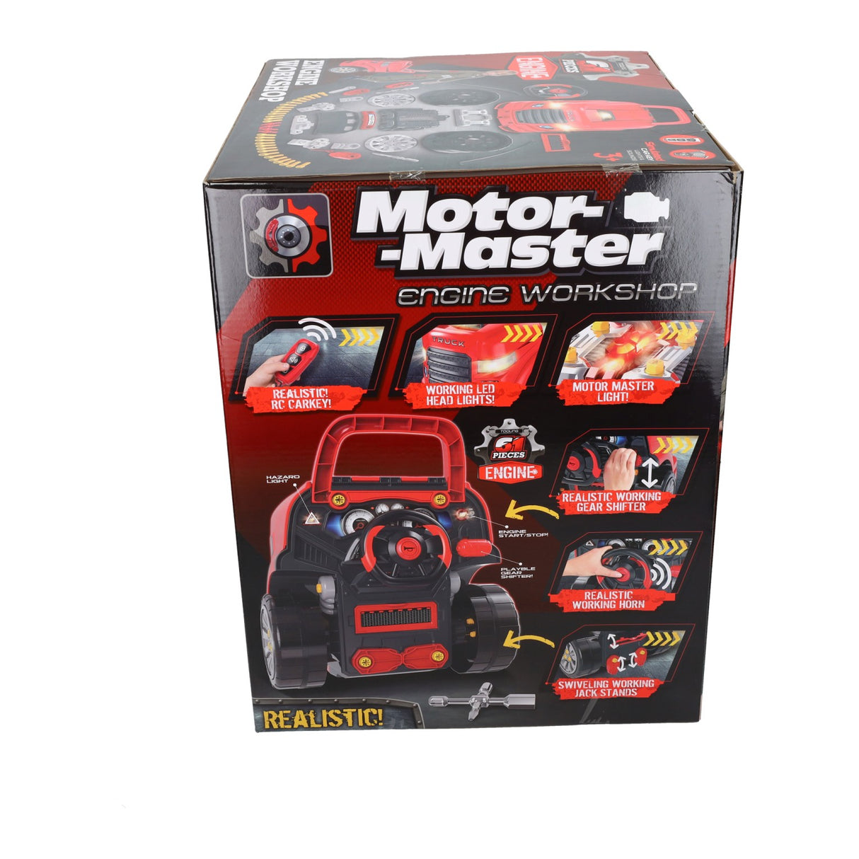 Engine block with light and sound