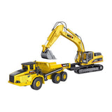 Metal construction vehicles set