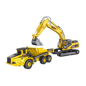 Metal construction vehicles set
